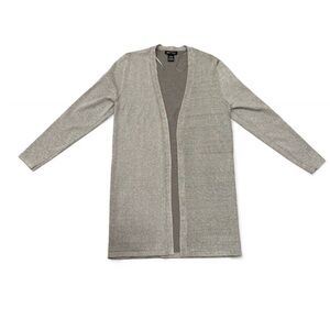 Select + Trend Metallic Gray Open Cardigan (NWT)
